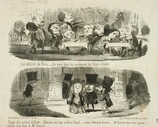 Una cena en el restaurante del Palais-Royal; Suite de los mismos deleites